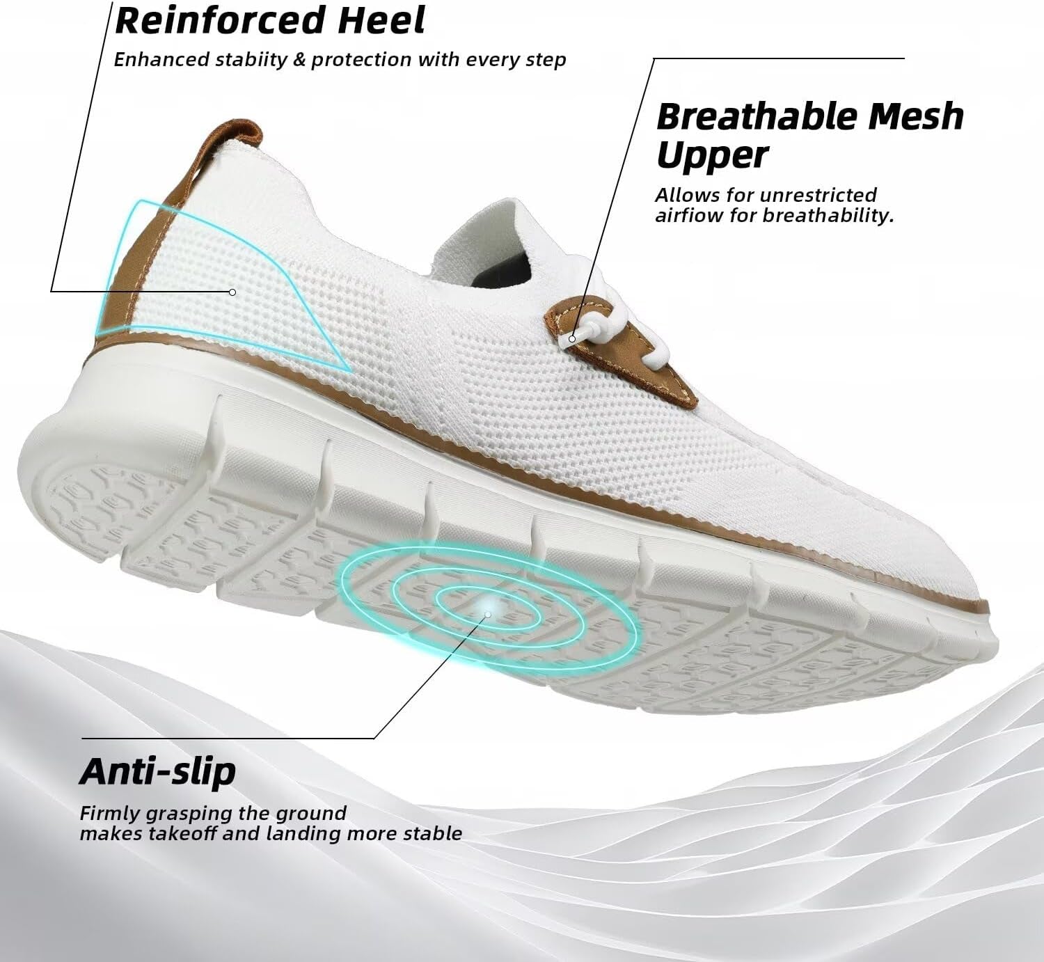 Mens Casual Loafers Shoes Slip on Fashion Walking Dress Sneakers Business Oxfords Work Lightweight Soft Sole Zapatos