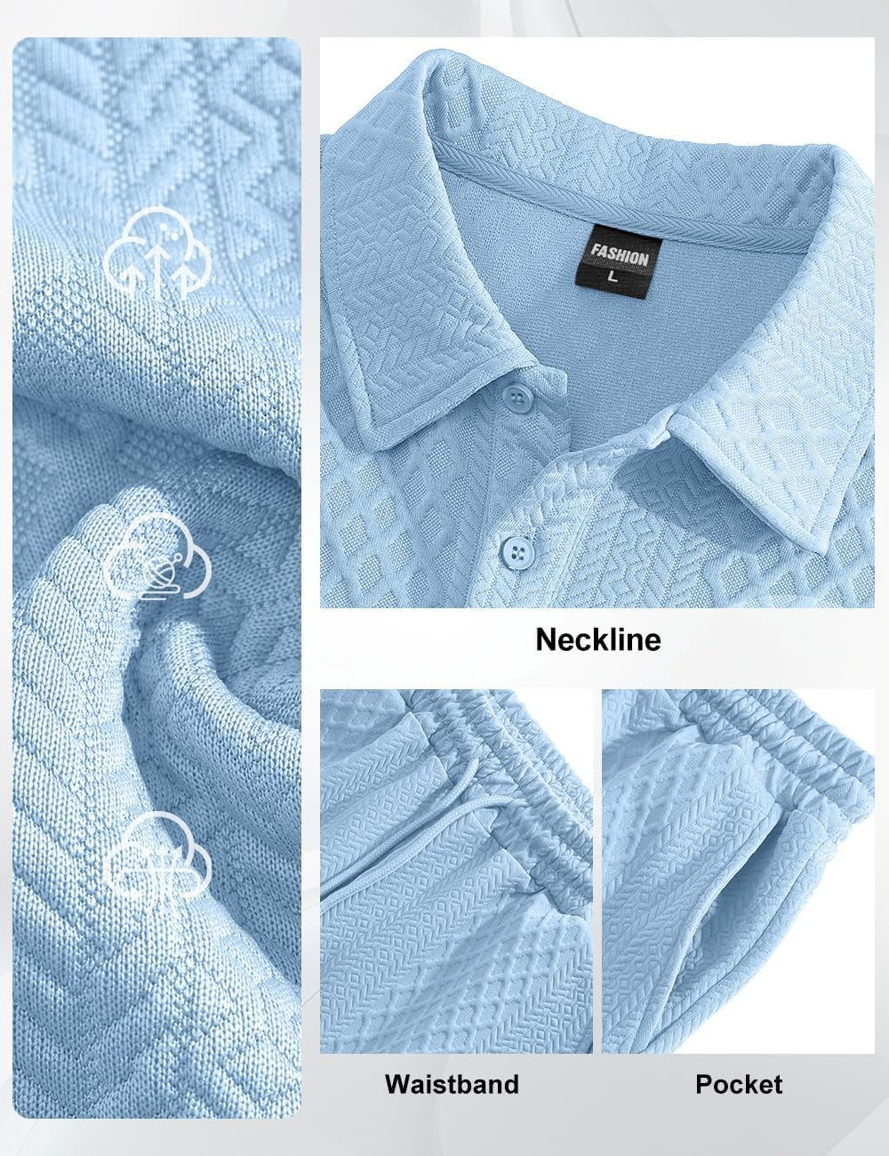 Men'S 2 Pieces Outfits Casual Polo Shirt and Shorts Set Collar Athletic Jogging Summer Tracksuit